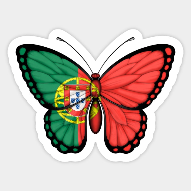 Portuguese Flag Butterfly Sticker by jeffbartels